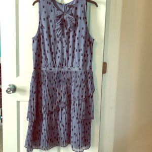 Banana Republic Polka Dot Zip Up Midi Dress *16*